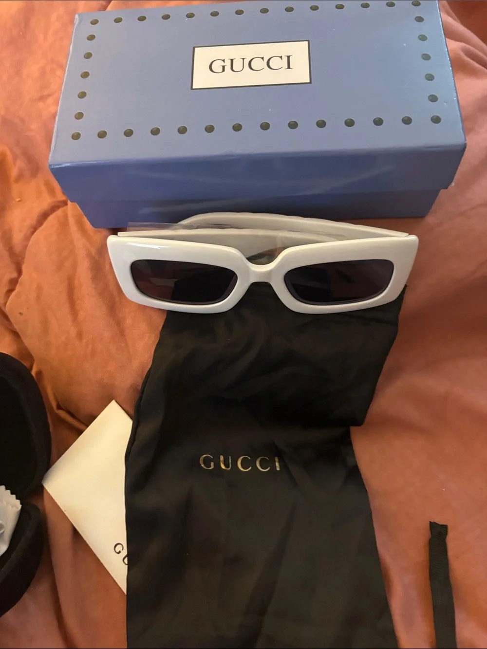 Gucci white framed